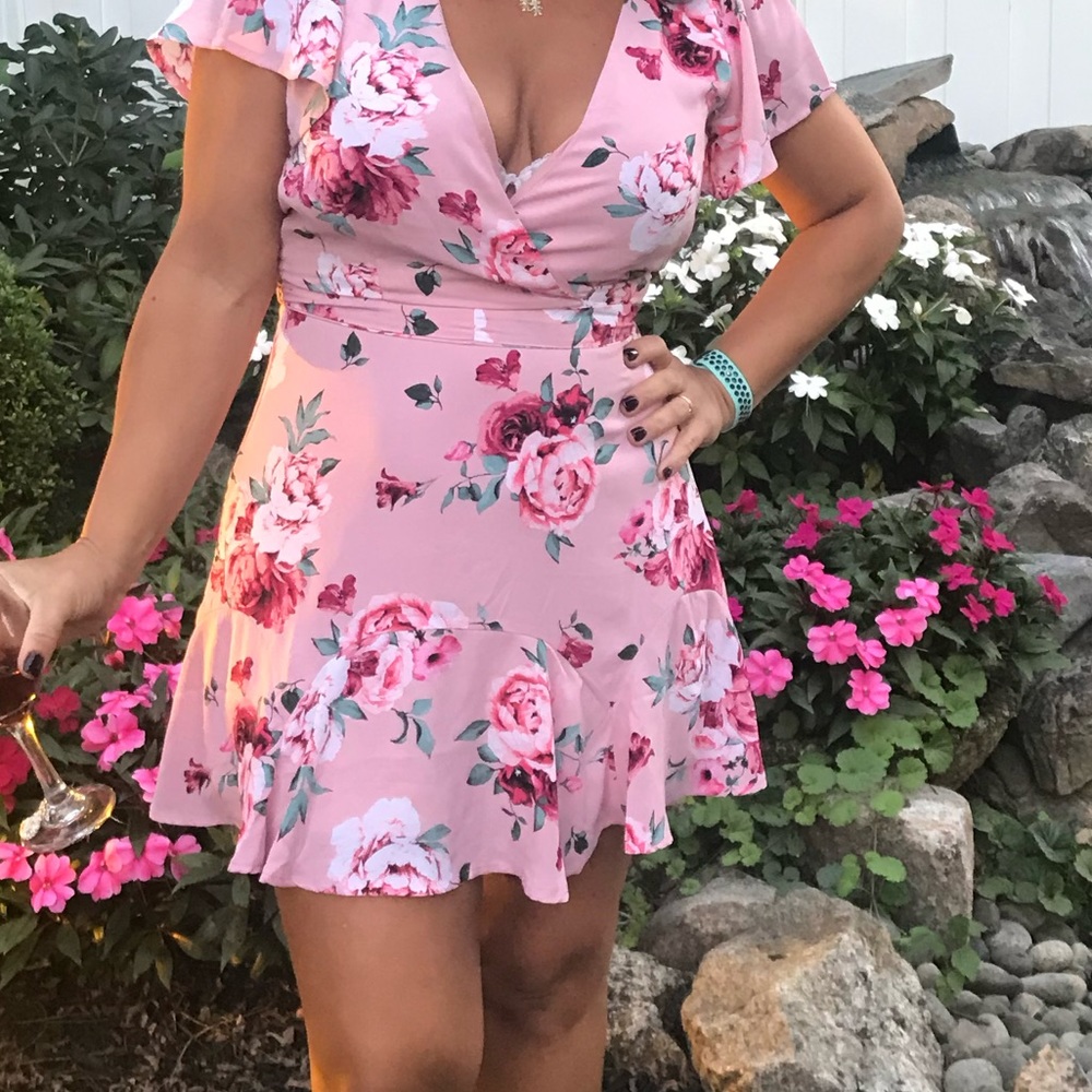 Pink Floral Spring Dress